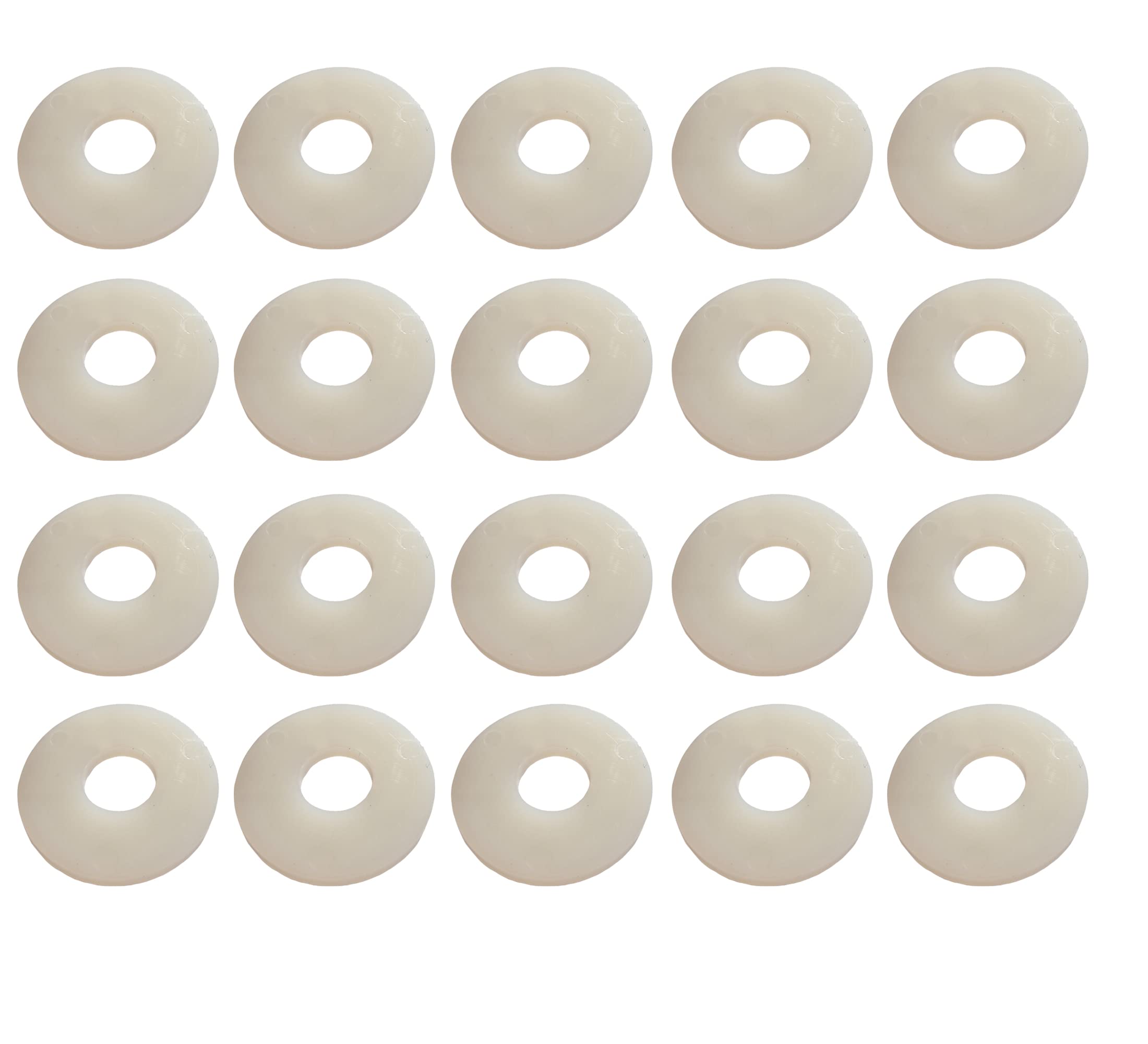 M5 x 15mm Nylon White Penny Washers Fender Repair Washer Mudguard DIN 9021 for M3 M4 M5 M6 M8 M10 M12 Screws (Pack of 20)