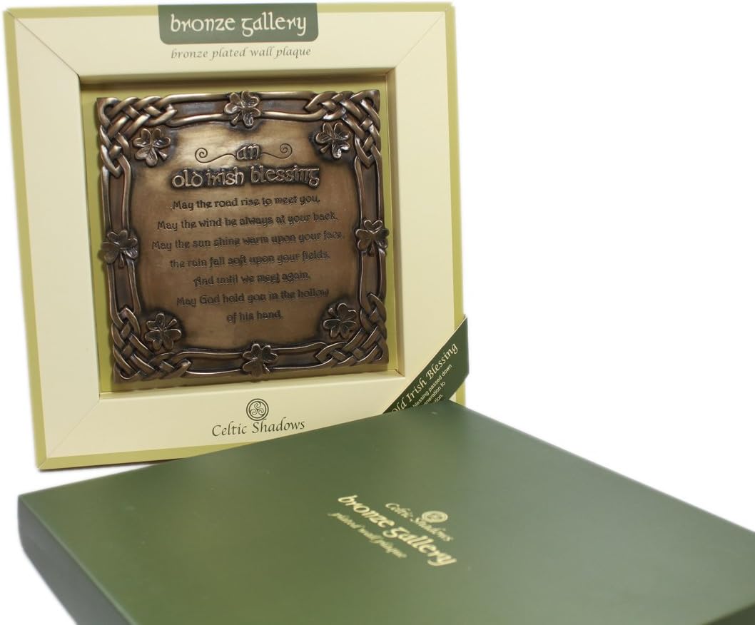 Royal Tara Bronze Plated Wall Plaque With Old Irish Blessing Design
