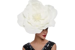 YURAOER Large Flower Fascinators for Women Tea Party Fancy Flower Hats Headwears for Girls Women Statement Accessories
