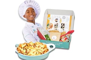 The Step Stool Chef Cooking Kits for Kids - Double Layer Pasta Bake | DIY Real Cooking Set for Boys and Girls, Gift Idea for Kids Learning to Cook, Screen-Free Fun Holiday Activity for Kids