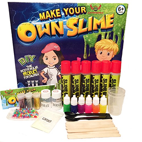 Slime Kit Lab Jumbo DIY 6 Batches of Includes Ingredients and Supplies for 6 Different Batches of, G - //coolthings.us