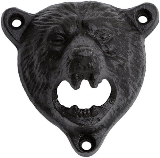 Amazon Com Lalang Vintage Style Cast Iron Bear Design Beer Soda