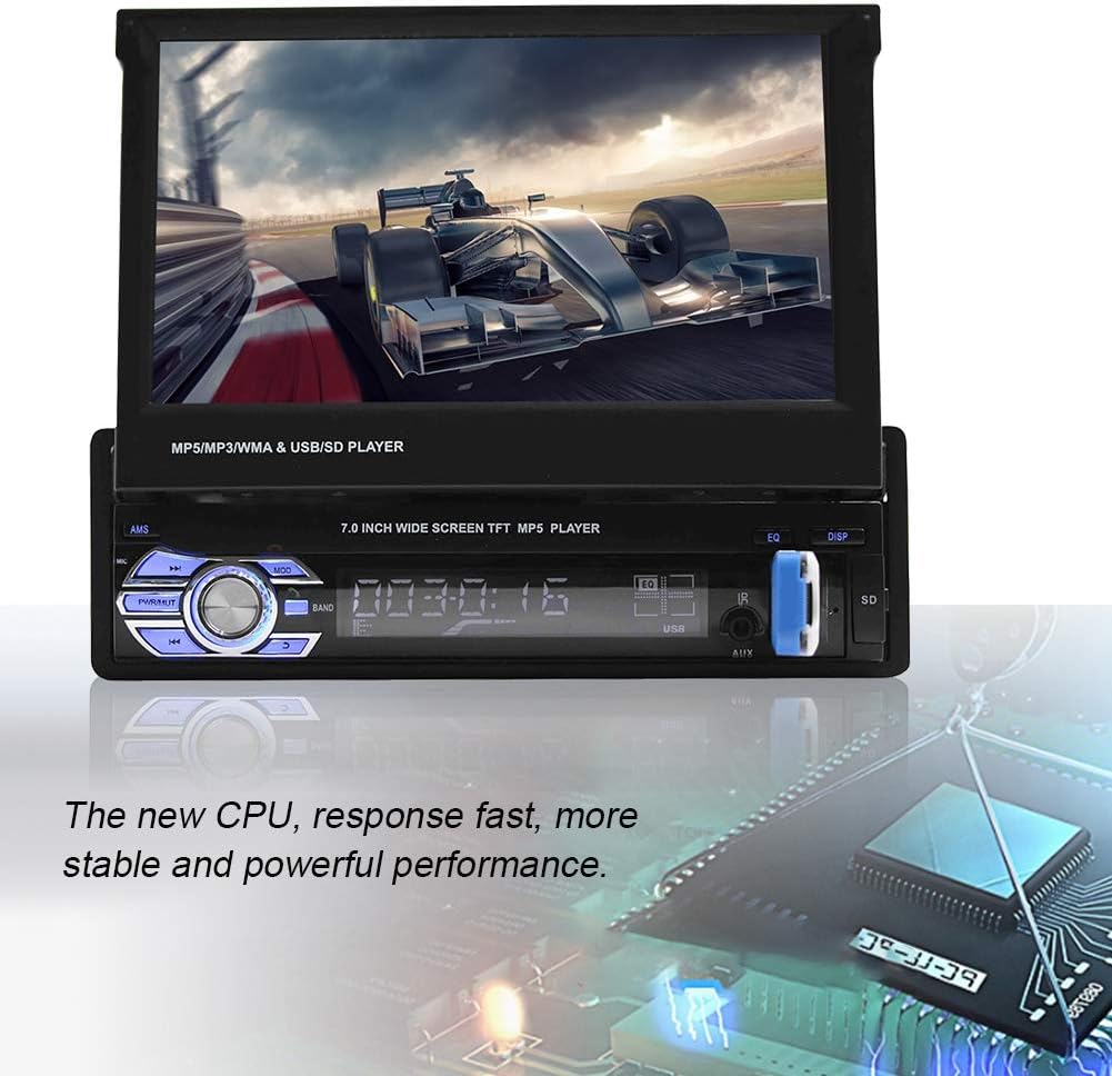 Single Din Car Stereo Bluetooth, 7inch Touch Screen Multimedia MP5 Player (SEL EQ) with Remote Control & Radio - Image 5