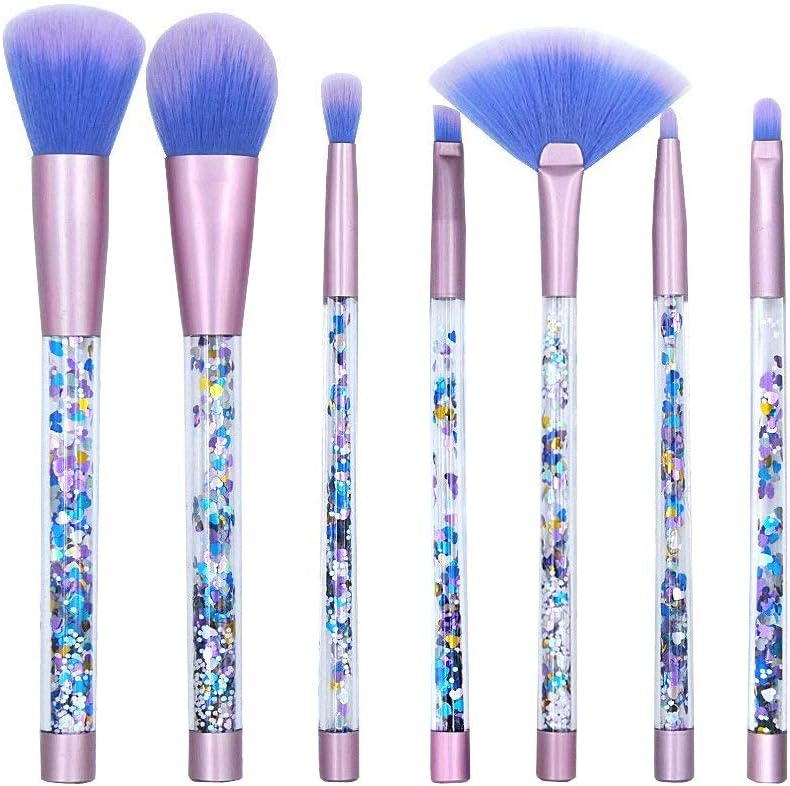 Make Up Brushes Cosmetics Professional Essential 7-Piece Make Up Brush Set, Beauty Brushes with Synthetic Synthetic Fiber Bristles for Lip Eyeliner Eyeshadow Blending Brushes