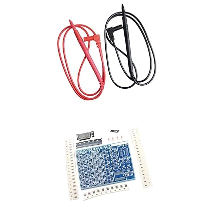 Prettyia SMD SMT Component Welding Practice Board with Multi Meter Pen Test Lead