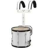 Sound Percussion Labs Marching Snare Drum with Carrier 14 x 12 White