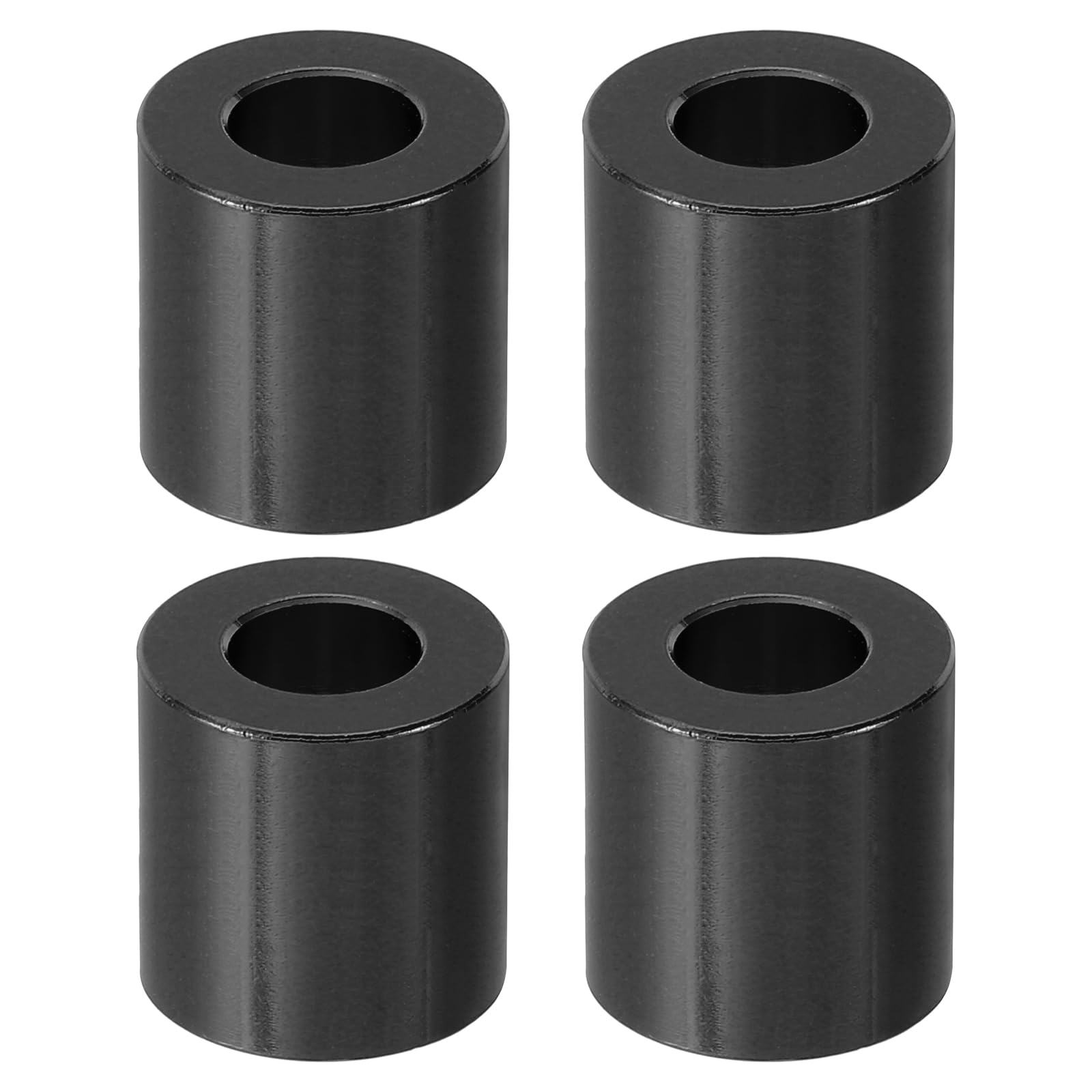 PATIKIL M8 Aluminum Spacer, 4 Pcs Metal Spacers Aluminum 8.2mm ID x 16mm OD x 16mm L Aluminum Spacer Screw Standoff Round for 1/3in or M8 Screw Bolts, Black