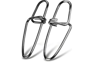 AMYSPORTS Stainless Quick Fishing Snap Kit Power Clip Fishing Snap Saltwater Corrosion Resistance Snaps Swivels Lock Freshwater Connector