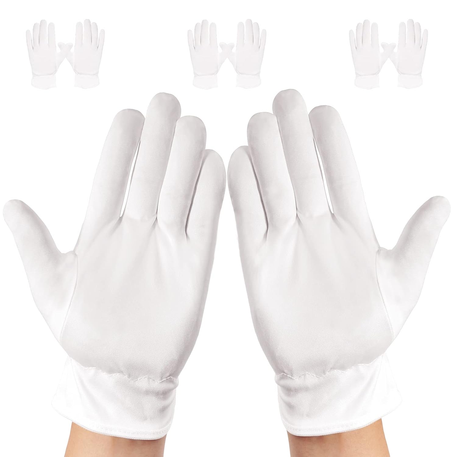 Panba Hand Moisturizing Gloves Overnight for Dry Hands and Eczema, Gloves for Nighttime Moisturizing for Men and Women, White Superfine Fiber Dust-free Gloves, Wristband Gloves (3 Pairs) : Beauty