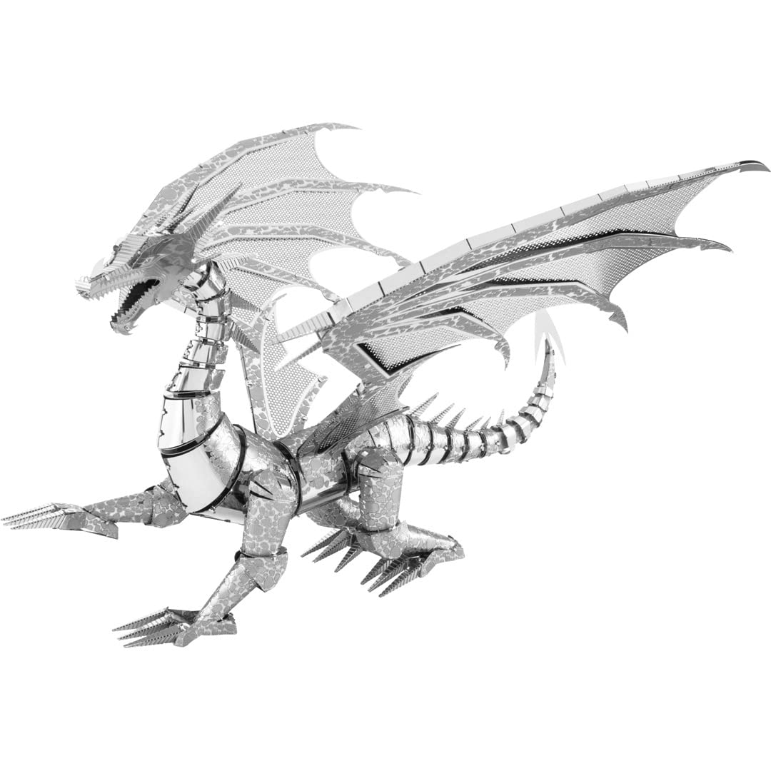 Metal Earth ICX023 502820" Silver Dragon Construction Toy