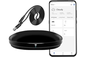 FRANKEVER Smart IR Remote Control,All in One IR Blaster Control, Universal WiFi Infrared Remote Control for TV DVD Air Conditioner STB etc,Compatible with Alexa, Google Assistant