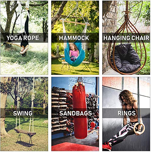 Deckenhaken Hängesessel, Edelstahl Schwerlast Deckenhalterung bis 450KG 180° Drehen Schaukelhaken Boxsack Aufhängung mit 4 Schraube für Beton Holz Hängematte Stuhl Sandsack, Yoga, Sling Trainer, Gym