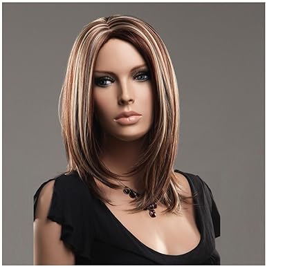 Amazon Com Kanekalon Hair Wig Highlights Color Synthetic Parted