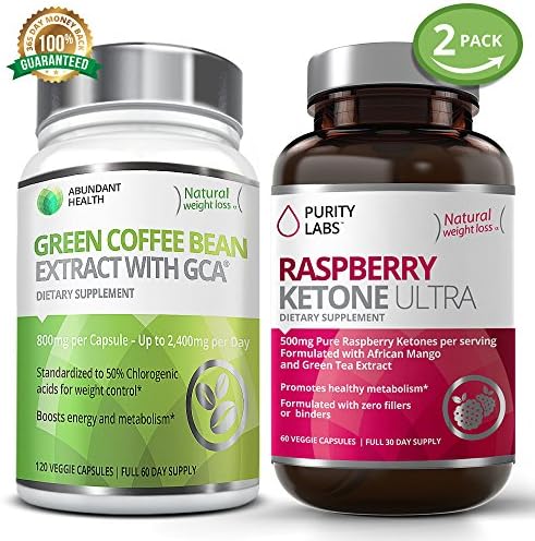 2 Bottle Bundle - Save an Extra 10% on our Ultra Pure Raspberry Ketone 500mg &amp; Green Coffee Bean Extract for Weight Management