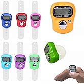 Suweiyuanshiyi 6 Pcs Finger Counters, Electronic Stitch Counter for Knitting, Crochet Row Counter Ring, Plastic Mini Manual c