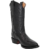 The Western Shops Men's genuine Leather Lizard Print J Toe Cowboy Boot