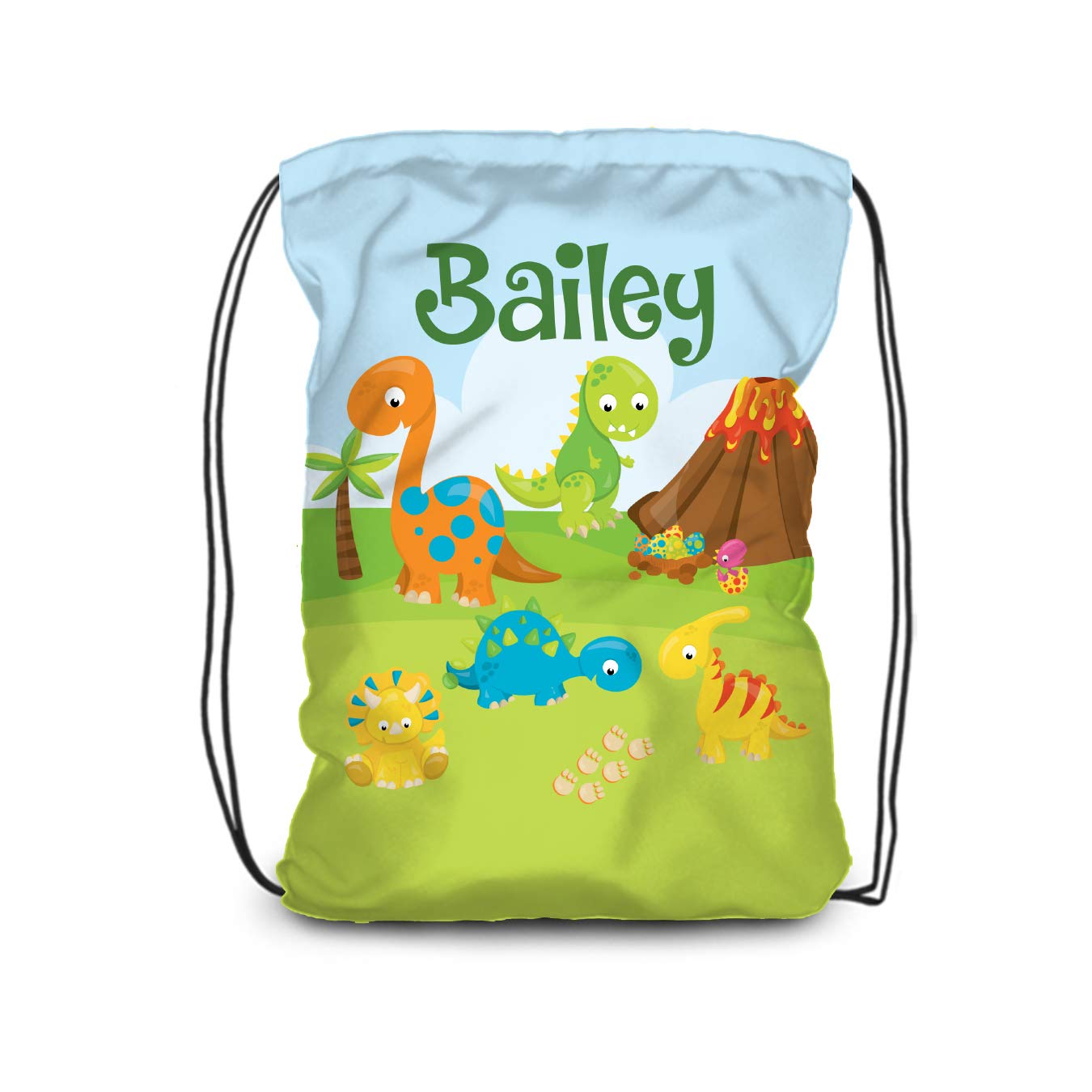 dinosaur drawstring backpack