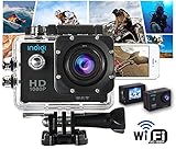 Indigi® Waterproof HD 1080p WiFi Outdoor Sports DV Cam Video Recording WiFi Feature - Remote Shutter & View From iPhone Android Phone -