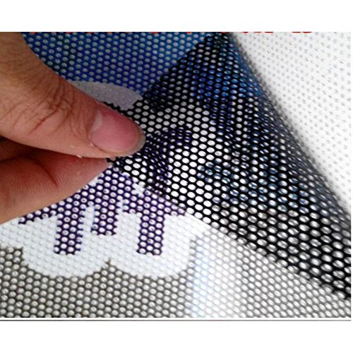 HOHO 30cmx137cm Black One Way Vision Print Media Vinyl Window Film Perforated Mesh Posting Film Self Adhsive