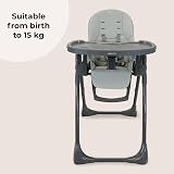 My Babiie MBHC9 Highchair Birth to 3 Years Grey 5 Recline 7 Height view 2