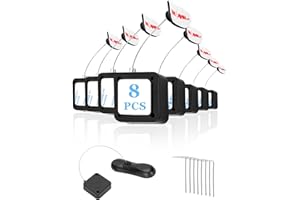 FANCAT 8Pack Remote Control Tether, 6.5 Ft Remote Control Leash, Retractable Safety Lock with Adjustable Lock Strap for TV Remotes, Game Controllers, and Tablets - Perfect for Showrooms