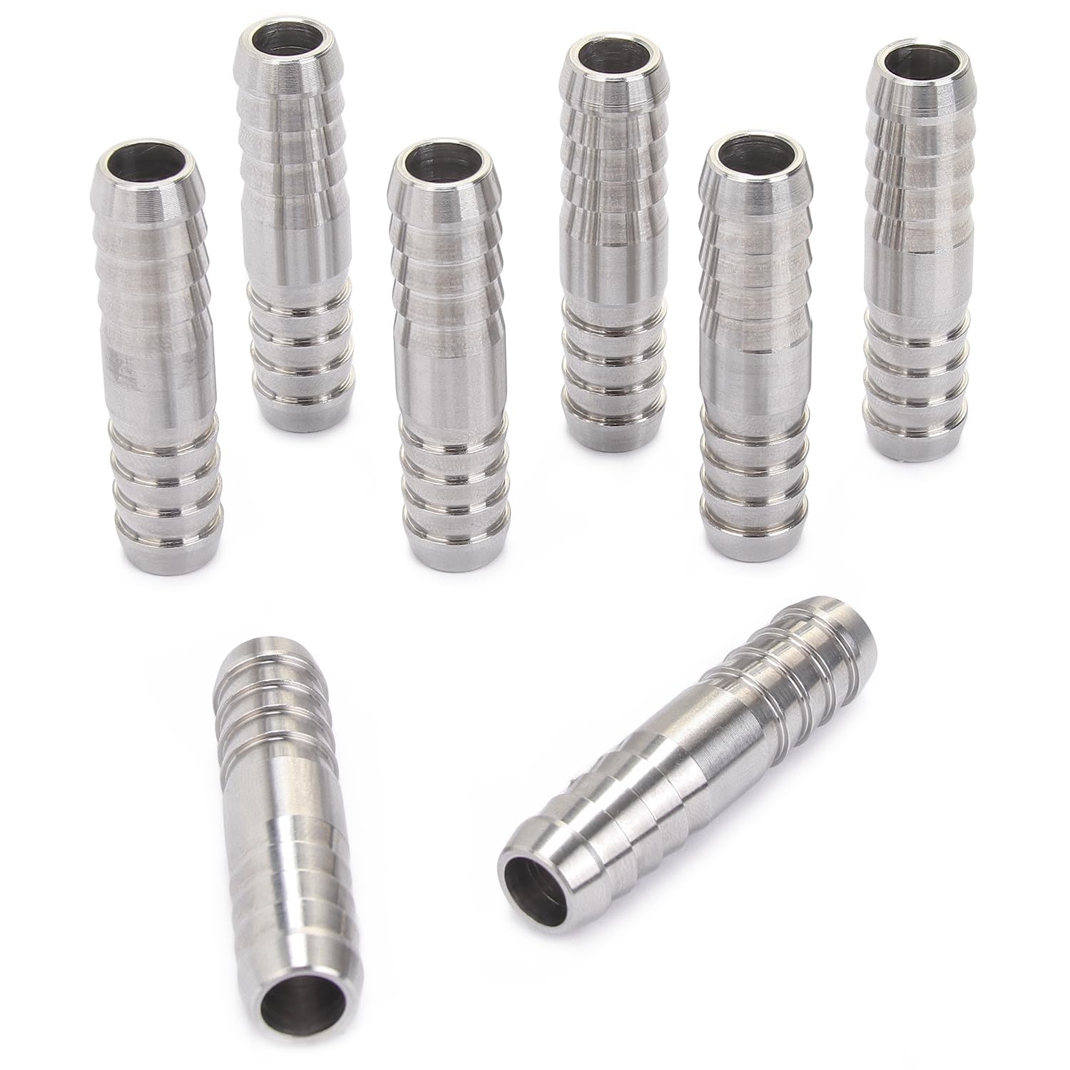 LTWFITTING Bar Production Stainless Steel 316 Barb Splicer Mender 3/8"(10mm) Hose ID Fitting Air Water Fuel Boat (Pack of 700)