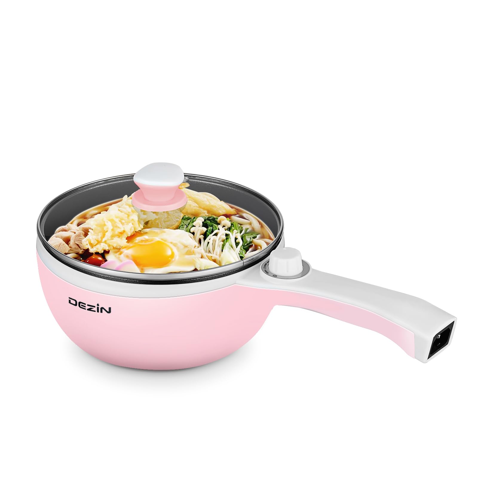 Photo 1 of Dezin Hot Pot Electric Upgraded, Non-Stick Sauté Pan, Rapid Noodles Electric Pot, 1.5L Mini Portable Hot Pot for Steak, Egg, Fried Rice, Ramen, Oatmeal, Soup with Power Adjustment