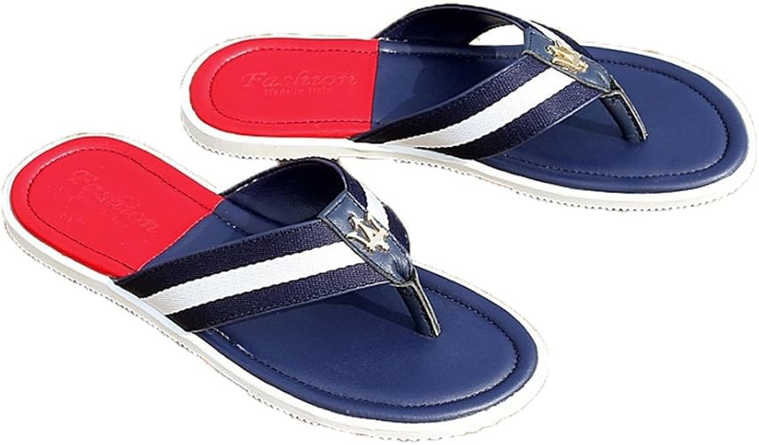 Amazon ドドシューズ Jih サンダル ビーチサンダル メンズ おしゃれ トリコロール トングサンダル ゴム 島ぞうり 軽いアウトドア 黒 ネイビー ライトブラウン 白 赤い ファッション 歩きやすい 27cm ドドシューズ ビーチサンダル