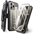 SUPCASE for iPhone 15 Pro Max Case with Screen Protector (Unicorn Beetle Pro), [Built-in Stand & Belt-Clip] [Military-Grade Protection] Full Body Heavy Duty Phone Case for iPhone 15 Pro Max, Tigray