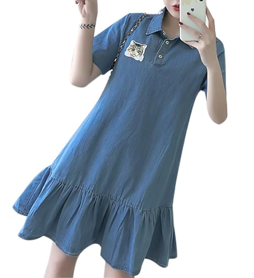 womens denim midi dress