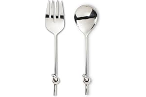 Abbott Collection Salad Servers with Knot Handle, 10.5-Inch, Stainless Steel