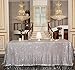 PartyDelight Silver Sequin Tablecloth Rectangle 60x120 Shimmer Table Cloths Sparkle Glitter Decorations