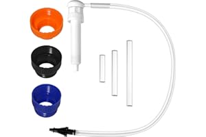 BESTRU 30cc Hand Oil Transfer Pump Fluid Pump for Gallon Bottles and Wide-Mouth Quart Bottles - Transfers Gear Oil, Transmission Fluid, Differential Fluid, and Antifreeze
