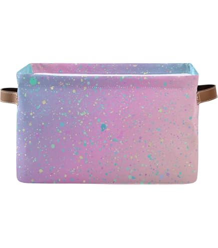 Isaac Jacobs Pattumiera Glitterata Oro | Contenitore Medio In Plastica 35x29 Cm | Organizer Multifunzione Per Casa E Ufficio