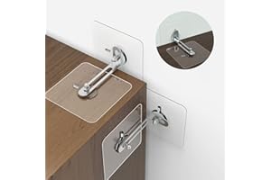 HQHC1996 Furniture Anchors Wall Anchors, Anti Tip Furniture Anchors No Drill, Adhesive Furniture Wall Anchors for Baby Proofing - Secure Cabinet Bookcase Dresser Shelf Wall, No Screw, 6 Pairs