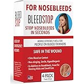 BleedStop™ Nosebleed Strips – Fast Acting Blood Coagulant Foam Inserts – Helps Clot Blood on Contact – Non-Stinging Sterile Hypoallergenic for Mild to Heavy Nosebleeds