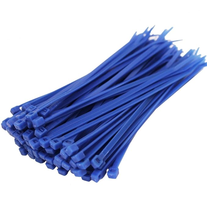 All Trade Direct 100 X Blue Cable Ties 200Mm X 4.8Mm Zip Tie Wraps