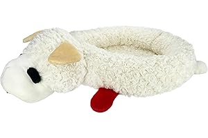 Multipet Lamb Chop Bed for Dogs, white, 27.0"L x 18.5"W x 5.5"Th