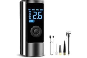 Kairiyard Tire Inflator Portable Air Compressor, 150 PSI Cordless Air Pump for Car Tires 6000mAh Rechargeable Battery Digital Fast Tire Pump for Car Bike Motorcycles