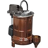 Liberty Pumps 257 1/3-Horse Power 1-1/2-Inch Discharge 250-Series Cast Iron Automatic Submersible Sump/Effluent Pump with VMF