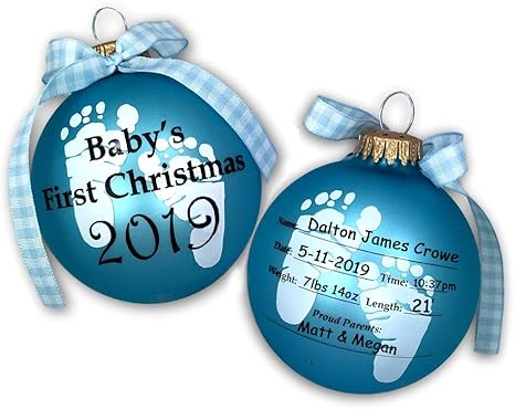 baby boy first christmas ornament 2019