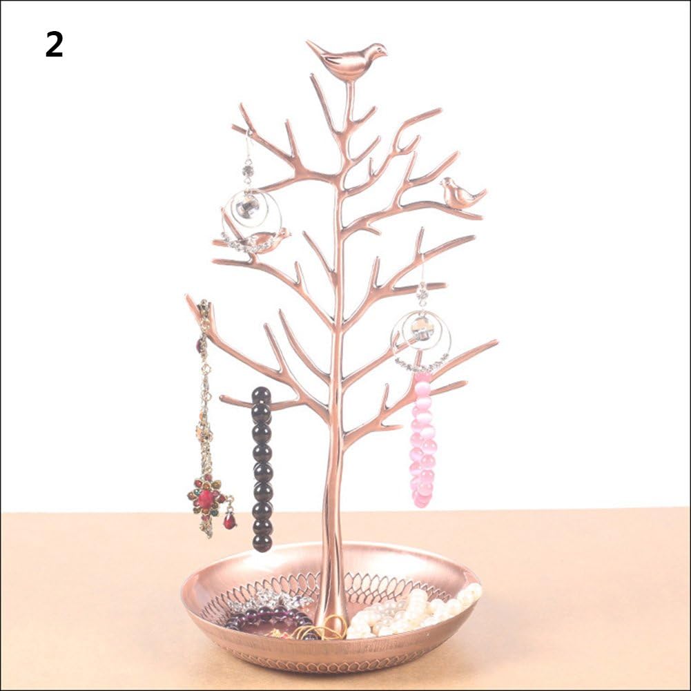 Avalita Soporte de exhibición de joyas con forma de árbol de pájaros