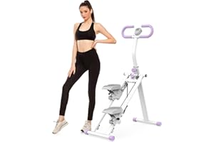 DUDUSHIMAN Stair Stepper for Home, Folding Vertical Climber Workout Machine for Full-Body Exercise Stair Stepper with Stable Frame Adjustable Handlebar & Pedals