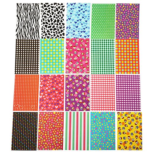 FoRapid 20 Sheets Creative Film Decor Border Sticker For FujiFilm Instax Mini 9 8 7s 25 50s 90 7-Vivid Color Pattern