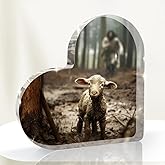 Gifts For Christian Women Men Christian Jesus And Lamb Acrylic Table Decor Spiritual Thank You Gifts For Women Christian Mom,Sister Friends Mother