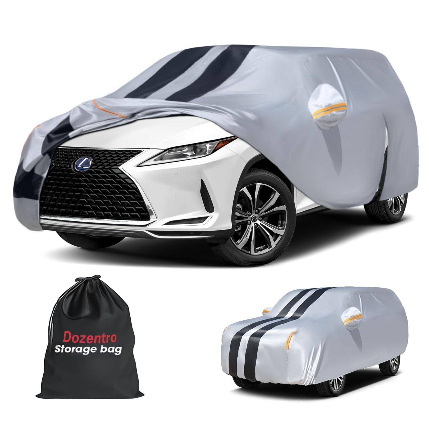 Photo 1 of 10 Layers Car Cover Custom Fit for Lexus RX/RX330/RX350/RX450H/RX500H 2003-2026 100% Waterproof All Weather Automobiles, Gift with Towel, Heavy Duty Covers for Rain Sun UV Protection with Door Zipper.