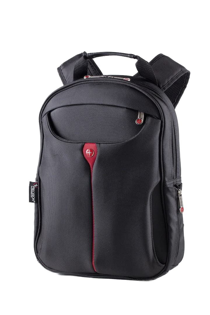 Kross Precision 16.1" Business Backpack Back Pack Classic - Lightweight Daypack for Laptops/Notebooks/Netbooks - Black, Red