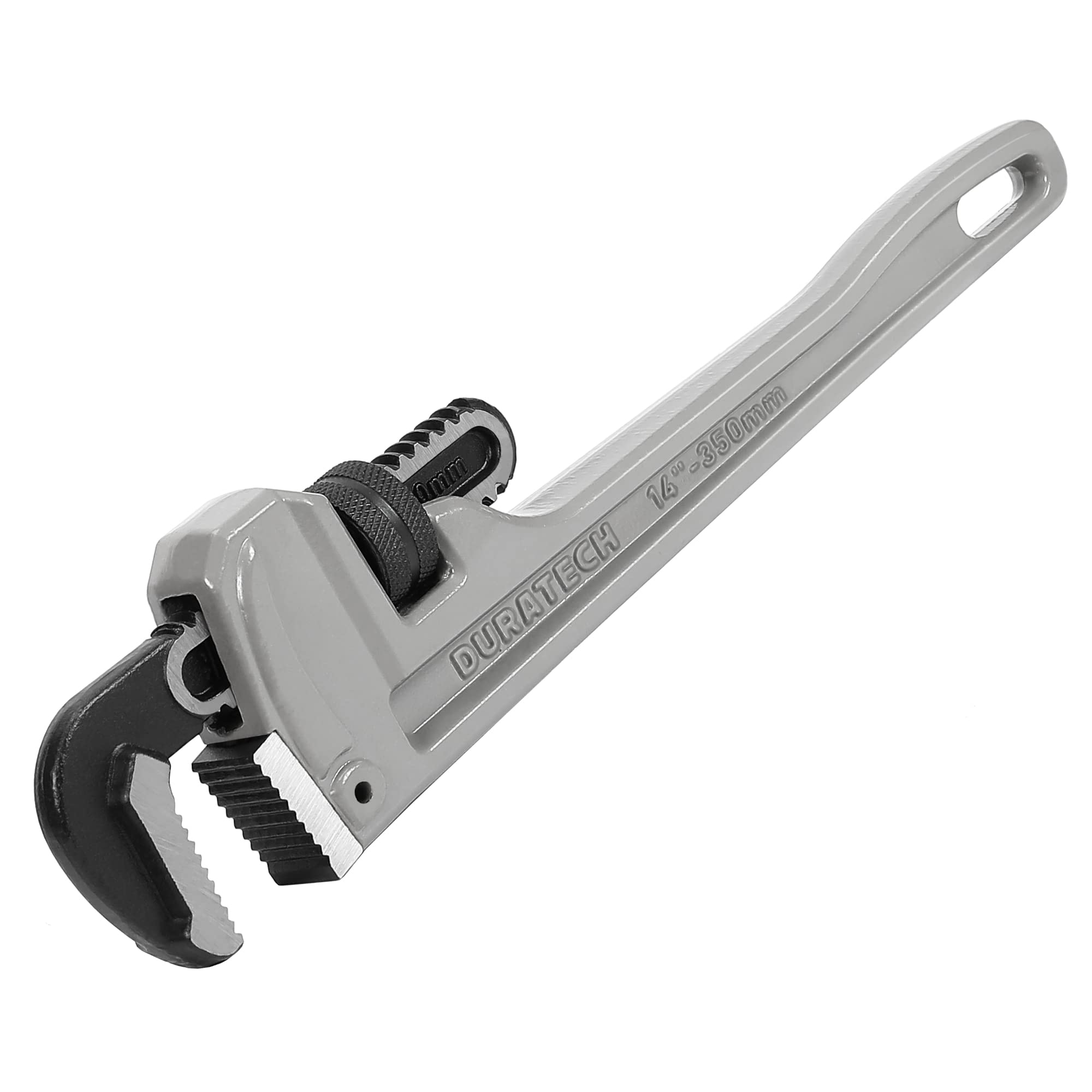 DURATECH 14-inch (350 mm) Pipe Wrench, Heavy Duty Aluminum Straight Pipe Wrench, Adjustable Plumbing Spanner