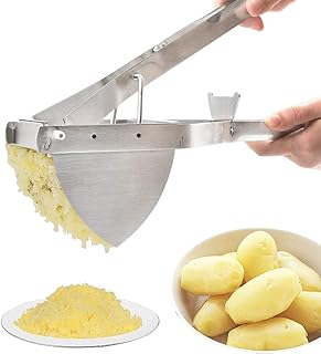 Sopito Kartoffelpresse kartoffelquetsche Edelstahl Baby Essen Obst und Gemüse kartoffelstampfer für cremige Flauschige Kartoffelpüree und Lebensmittelrezept