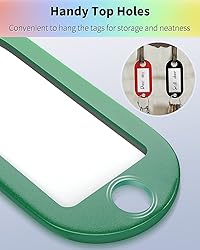 Uniclife 2 Inch Colorful Key Tags Soft Plastic Key